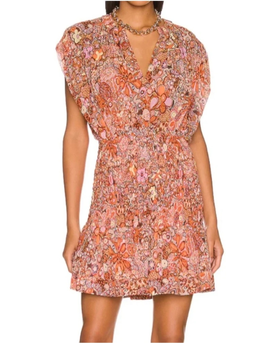 A.L.C Carly Smocked Mini Dress